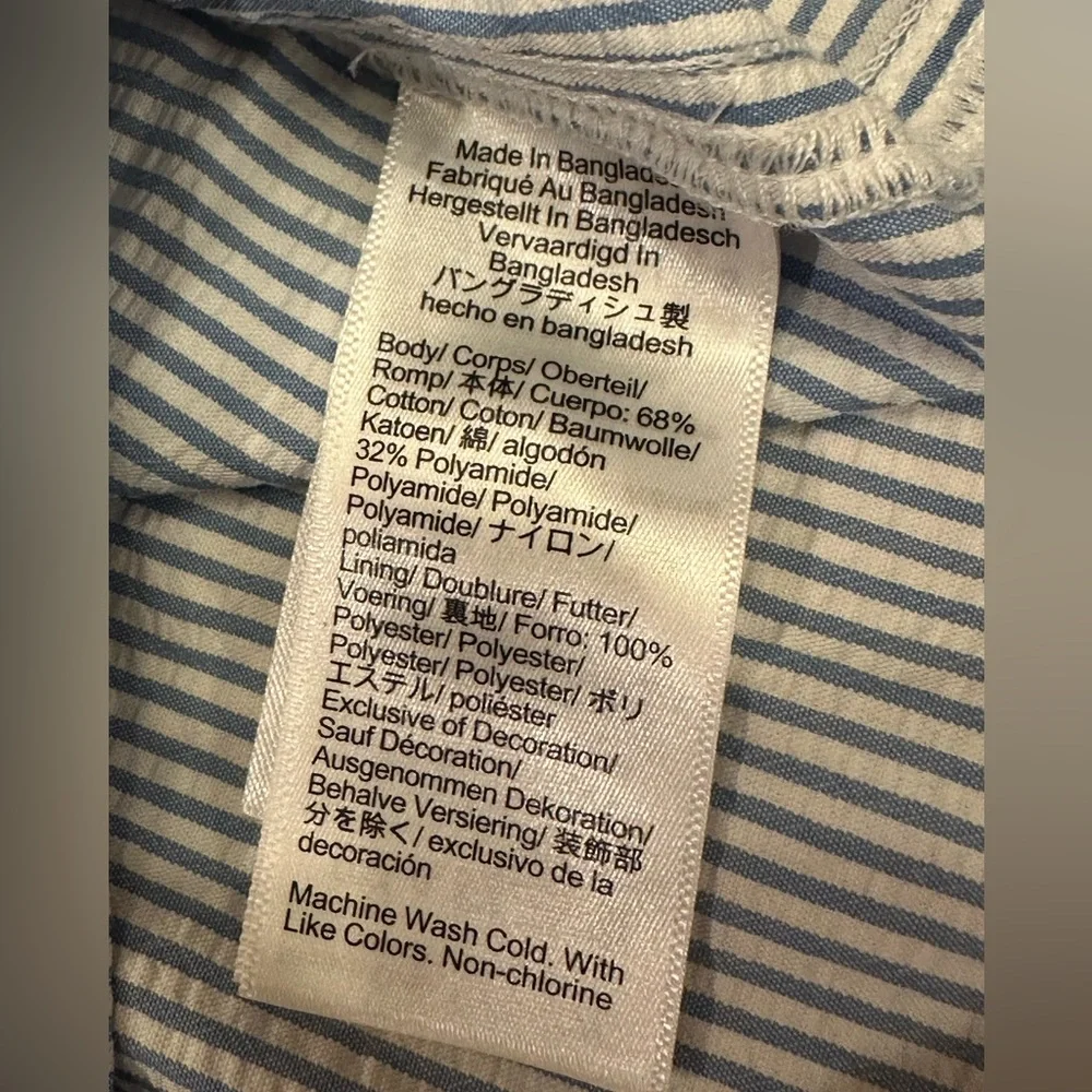 J. Crew 6” Seersucker Swim Trunks, Size XL.